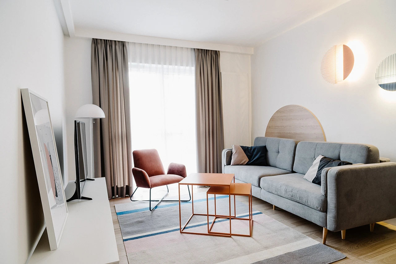 Optymistyczne wnętrza Apartamentów Twins
