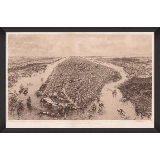 Obraz MINDTHEGAP Birds Eye View of NY