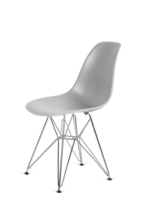 Krzesło DSR SILVER jasny szary.05 - podstawa metalowa chromowana
