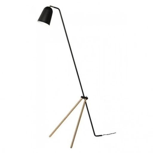 FRANDSEN lampa podłogowa GIRAFFE czarna - nogi dębowe