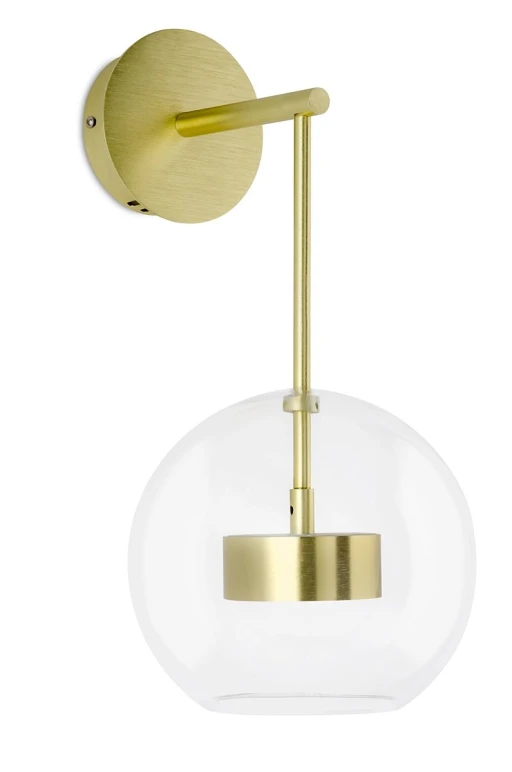 Kinkiet CAPRI WALL złoty - 60 LED, aluminium, szkło