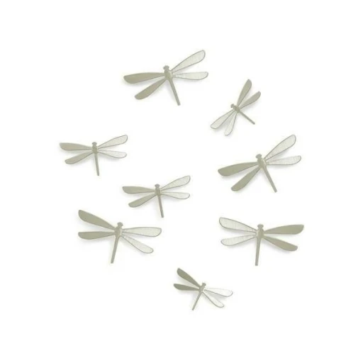 UMBRA dekoracja ścienna WALLFLUTTER - nikiel
