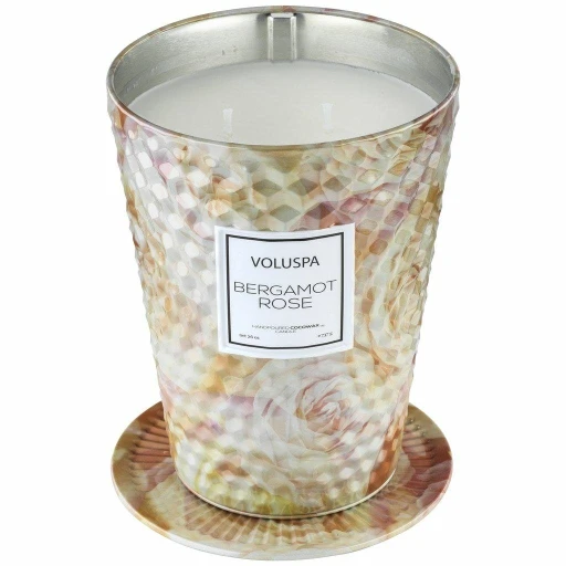 VOLUSPA świeca BERGAMOT ROSE  GIANT 737G - wosk kokosowy , dwa knoty