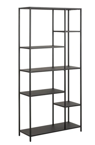 ACTONA regał NEWTON czarny 80x165