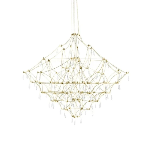 Lampa wisząca CONSTELATION 77 GOLD - LED, stal szczotkowana