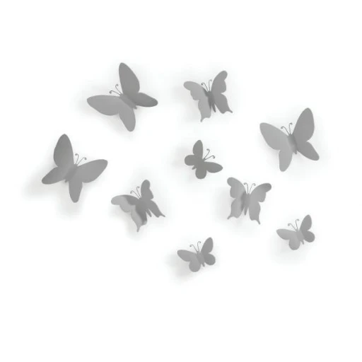 UMBRA dekoracja ścienna MARIPOSA szary