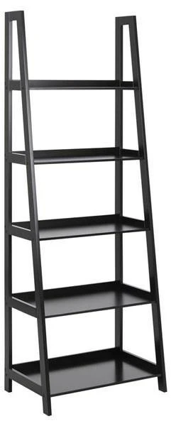 ACTONA regał WALLY 63x180 czarny-drewniany