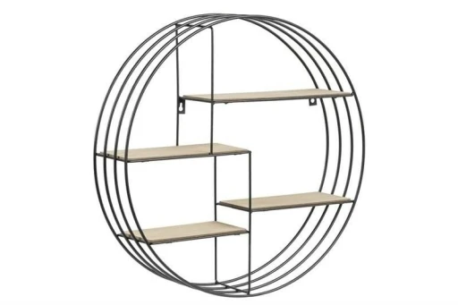 ACTONA półka DARKEBERG czarna - MDF, metal