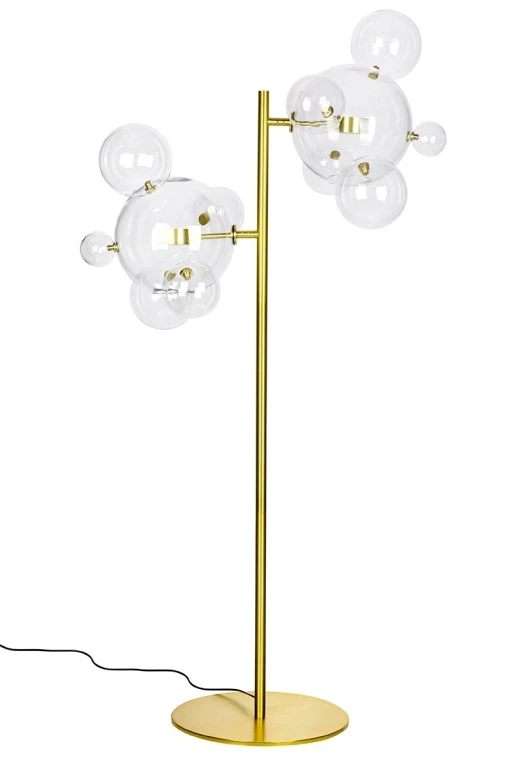 Lampa podłogowa CAPRI FLOOR 6  złota - 120 LED, aluminium, szkło