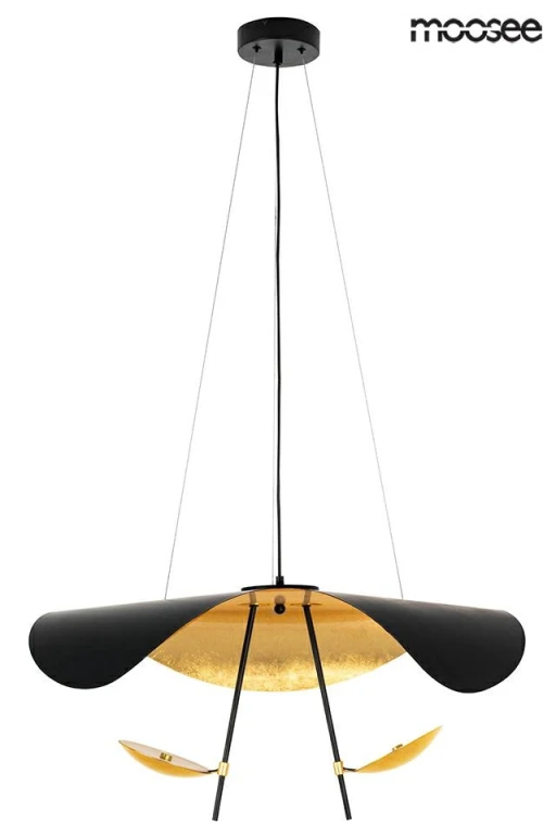 Lampa wisząca STING RAY 80 czarno-złota - metal