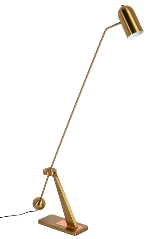 Lampa podłogowa CRANE złoto-miedziana - stal węglowa