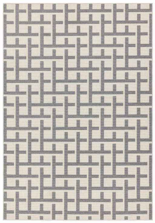 Asiatic Antibes AN03 White Grey Grid