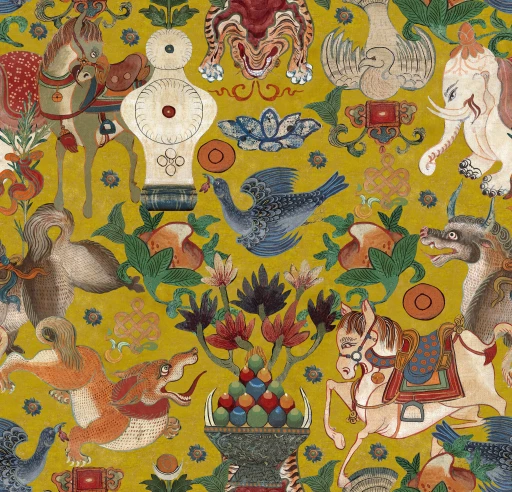 MINDTHEGAP Woodstock INCANTATION Yellow 156x150cm WP20621