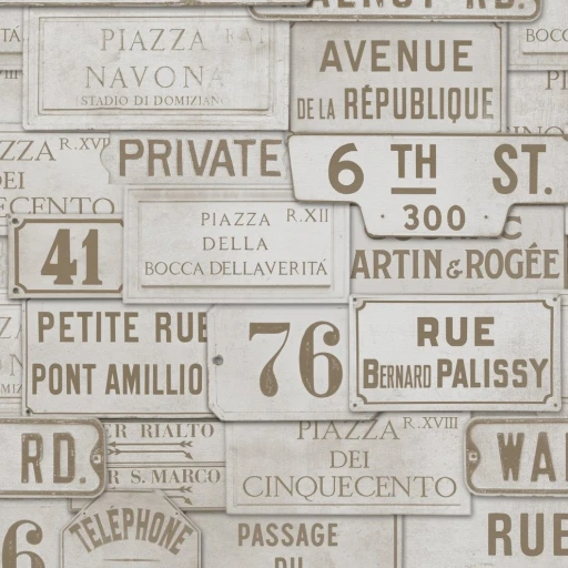 MINDTHEGAP Eclectic Vintage Signs WP20036