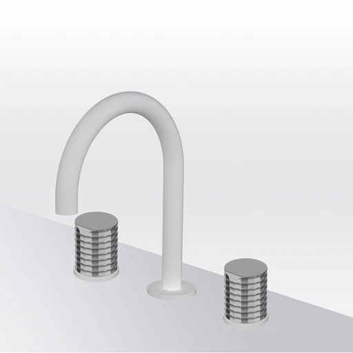 Bateria umywalkowa 3-otworowa Biały-Chrom Aura 75355311