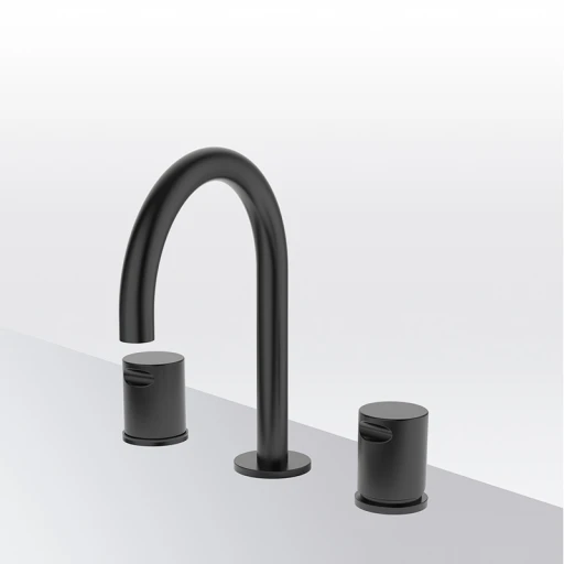 Bateria umywalkowa 3-otworowa Isola Cool Czarny Metal EterNice PVD 90300292
