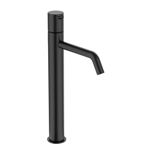 Bateria umywalkowa XXL Czarny Metal EterNice PVD – Cool- 90552992 z korkiem