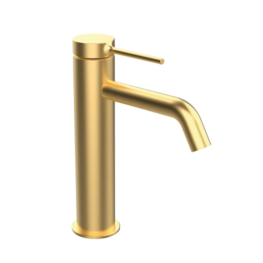 Bateria umywalkowa EterNice Male XL Szczotkowane Złoto PVD – Time – 47531488 z korkiem