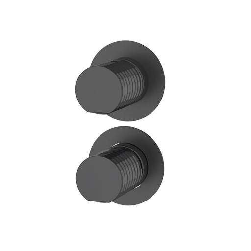Bateria podtynkowa z przełącznikiem wody 3-drożna Czarny Metal EterNice PVD Aura 75245792
