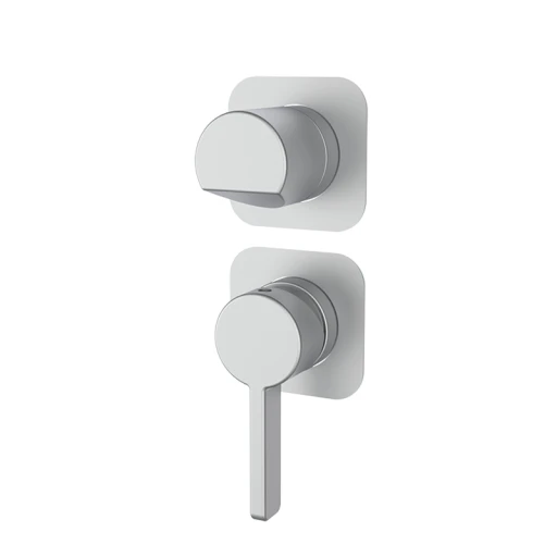 Bateria podtynkowa z przełącznikiem 2-drożna Inox NAVA 74235633