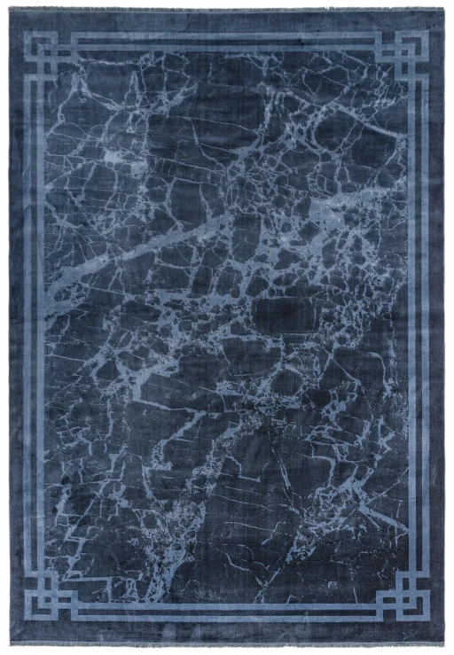 Asiatic Zehraya ZE02 Ink Blue Border